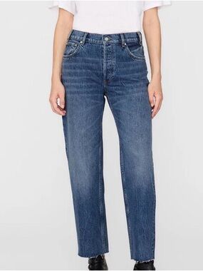 Anine Bing Straight Leg Jeans - Denim Blue